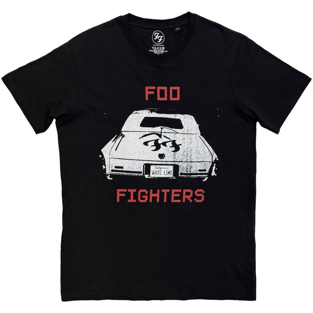Foo Fighters - White Limo Heren Tshirt - Zwart